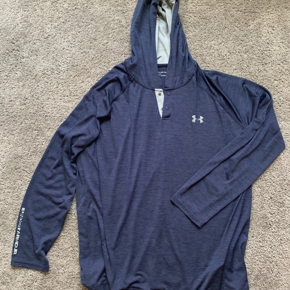 under armour men's tech popover henley hoodie